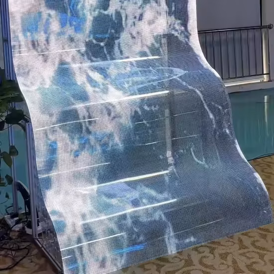 Flexible Transparent LED Rideau Maille Pixel Bande Lumière Mur Fond Écran pour Mariage Navidad Noël Festival Vacances Ramadan Décoration Garden Party