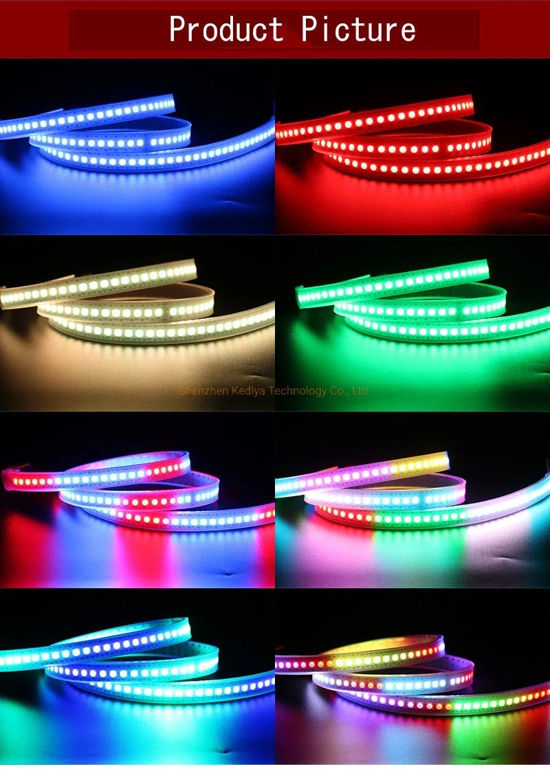 Waterproof Addressable Light Bar TV LED 5V 12V 24V 30 60 144LEDs RGB Ws2812b Chip 5050 Pixel RGB LED Strip Light